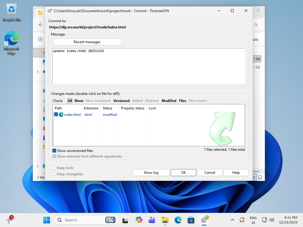 openSUSE Leap 16 : Subversion : Access from Windows Clients : Server World